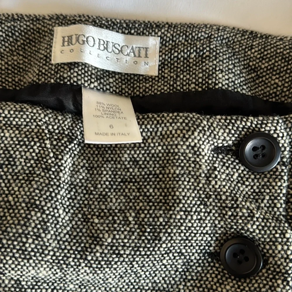 Hugo Buscati Gray Tweed Wrap Mini Skirt - Picture 2 of 6